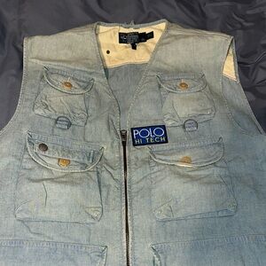 Polo by Ralph Lauren Denim Blue Utility Vest